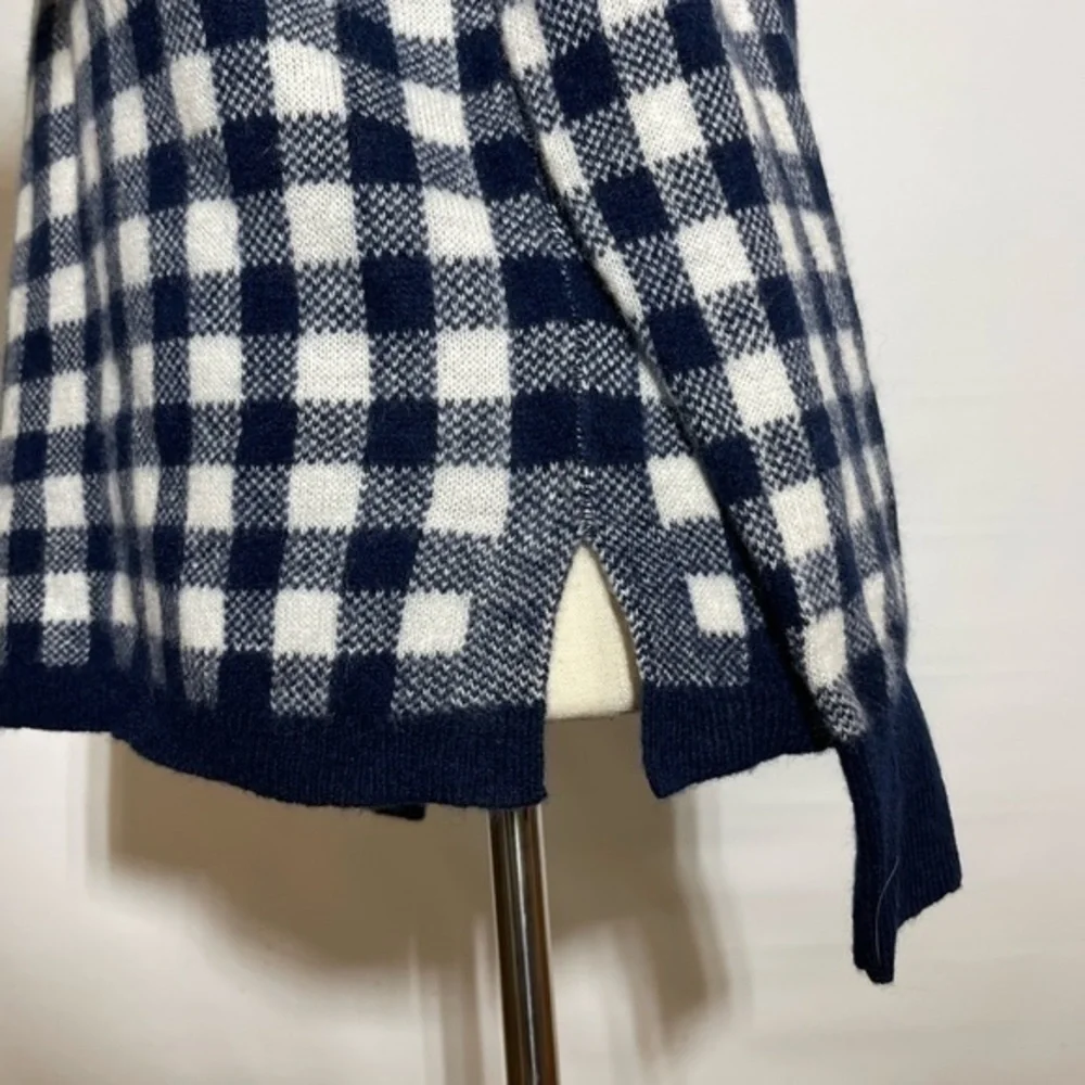 J.Crew • Gingham Checkered Cashmere Sweater S ASO Wednesday Addams